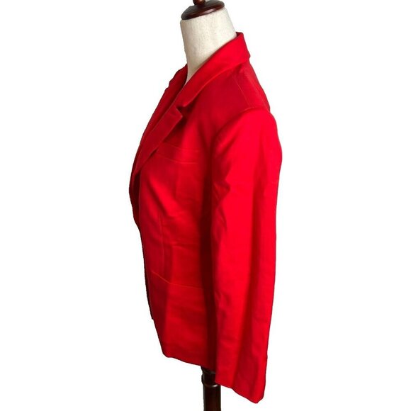 J.Crew $268 Womens Petite Helena blazer in city twill Red Size P2 BX783 - Picture 7 of 12